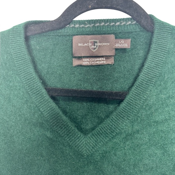 Black Brown 1826 Cashmere Sweater Green - Picture 2 of 8